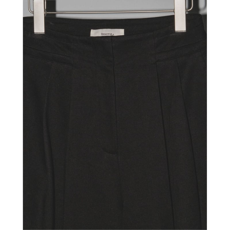 TODAYFUL】Peachskin Tuck Trousers ※納期 11月中旬 | s