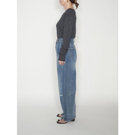 【YENN】 CURVED SEAM DENIM PT
