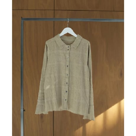 【ànuke】Shirring Mellow Shirts