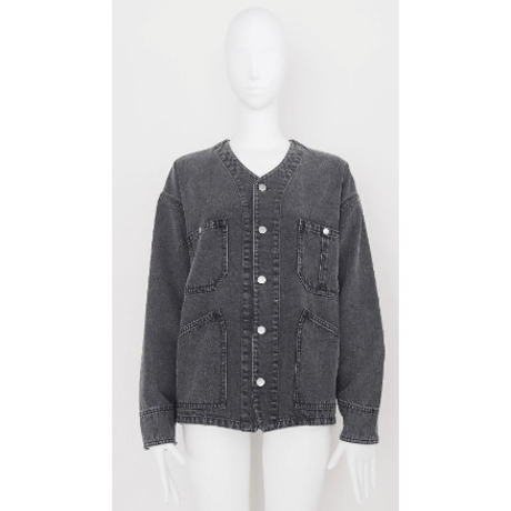 【Boutique Ordinary】Denim Collarless Jacket