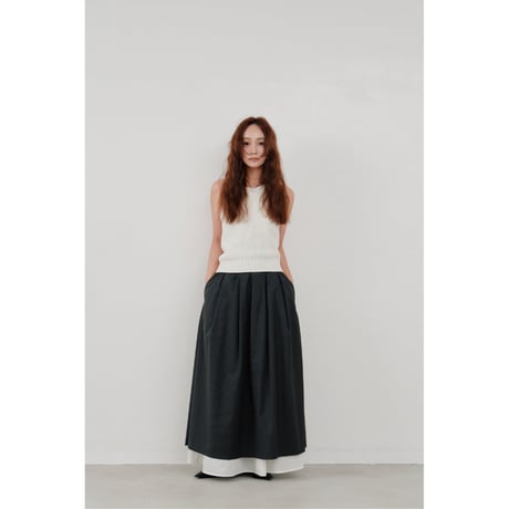 【Hella】striped layered skirt　※納期2月中旬〜3月中旬