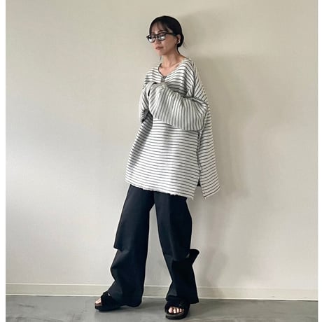 【AGAWD】リバーシブルボーダーニット