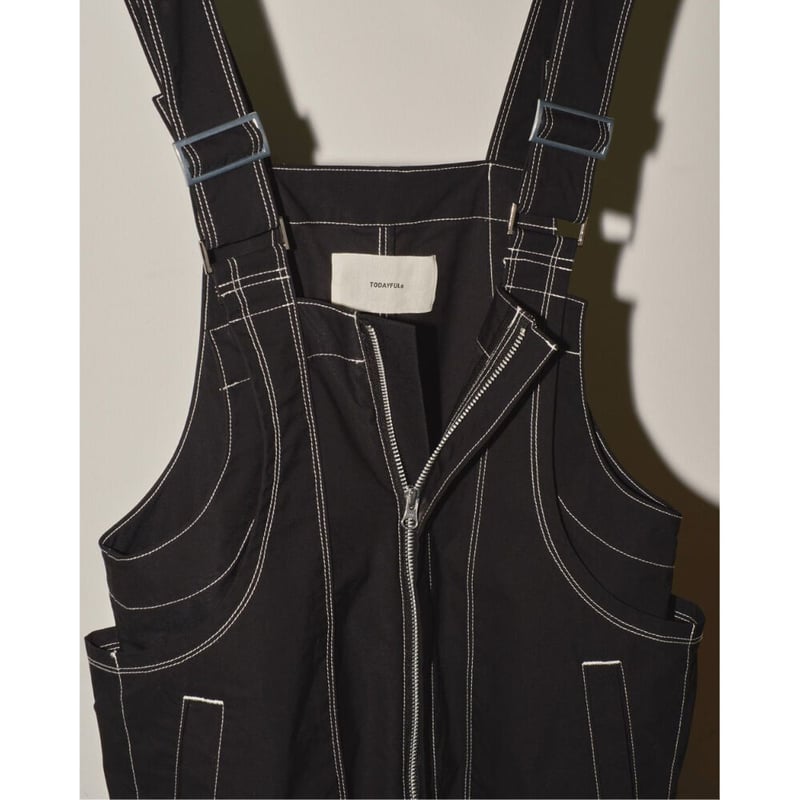 Frontzip Cotton Salopette black