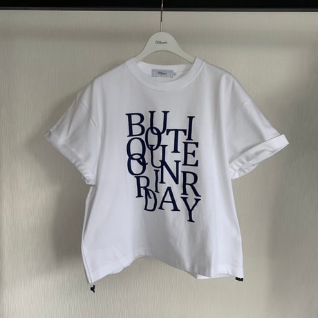 【Boutique Ordinary】spindle detail randam typo T