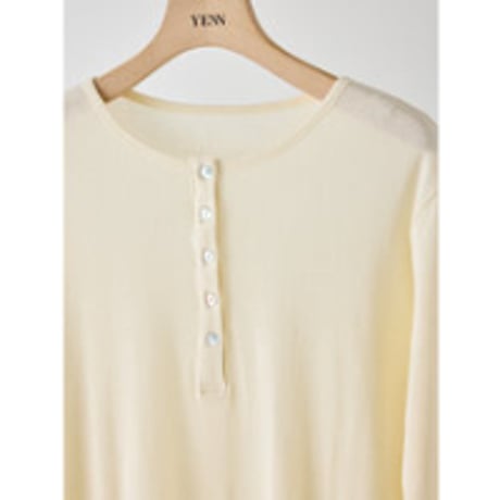 【YENN】HENRY NECK TEE