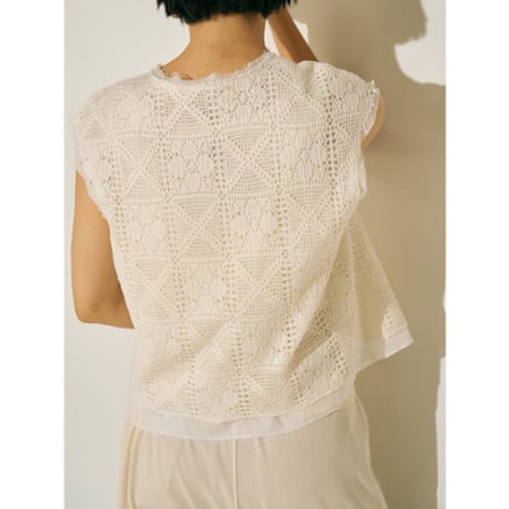 【YENN】CROCHET LACE VEST
