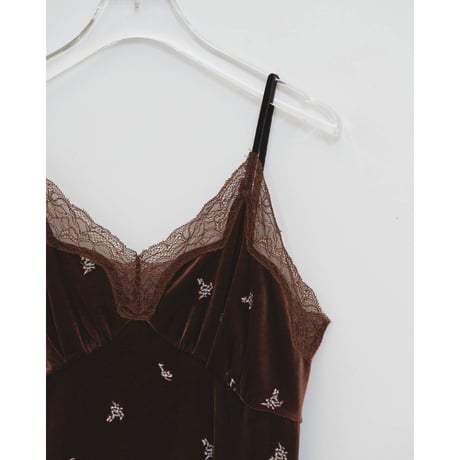 【TODAYFUL】Petit Flower Velour Tunic　※納期10月上旬～11月上旬