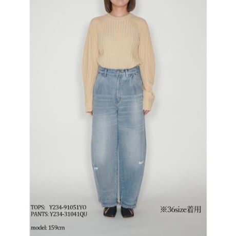 【YENN】 CURVED SEAM DENIM PT