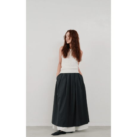 【Hella】crochet edging knit top　※納期2月中旬〜3月中旬