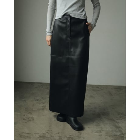 【ànuke】Ecoleather Tight Skirt
