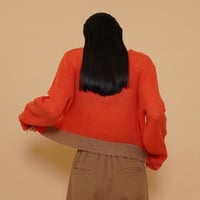 【CYAN TOKYO】ウールモヘア配⾊ショートPO
