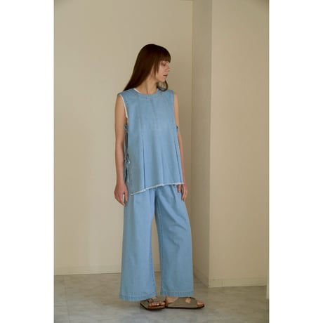 【Boutique Ordinary】2-Way Side-Tie Denim Vest