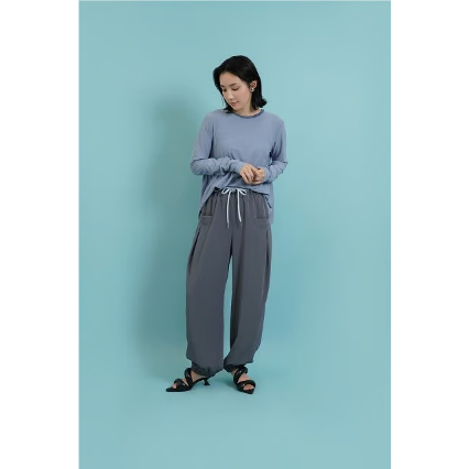 CYAN TOKYO バックギャザーPUジョーゼット CYAN TOKYO】バックギャザーPUジョーゼットTOPS/510300