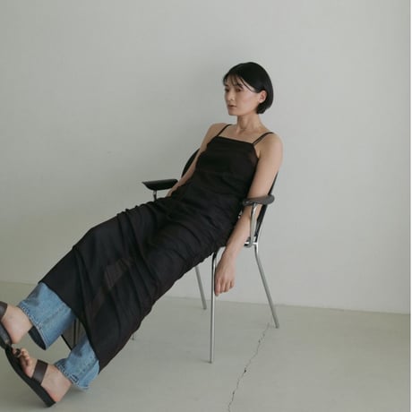 【anuke】Backopen Tulle Camisole　※納期5月中旬〜6月中旬