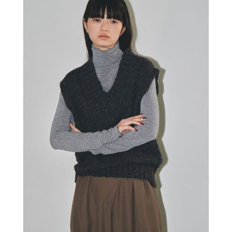 TODAYFUL】Mottle Yarn Knit Vest | selectshop ku...