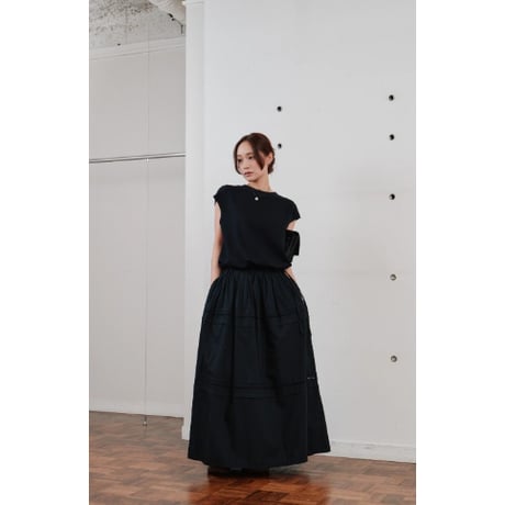 【Hella】ladder lace gather skirt　※納期4月中旬〜5月中旬