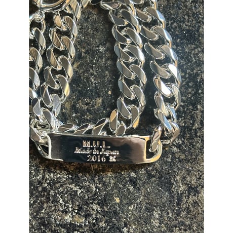 【M.U.L.】ダイヤモンドプレートダブルBチェーンブレスレット　※納期10月～12月