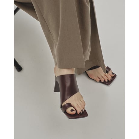 【TODAYFUL】Square Leather Sandals  ※納期4/中～5/中