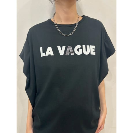 【siro de labonte】LA VAGUEtuck sleeve Tshirt(ラバー＆メタル）