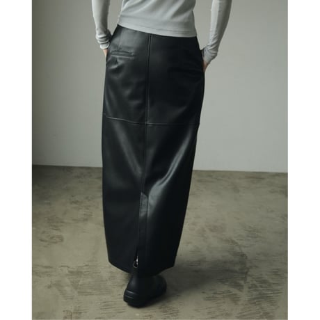 【ànuke】Ecoleather Tight Skirt