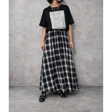 【siro de labonte】tuck flare skirt