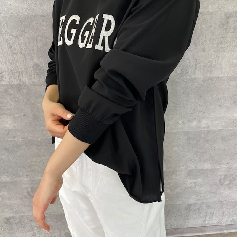 Anna Kerry】エンブロイダリーロゴ布帛ロンT | selectshop kusukusu Anna Kerry】エンブロイダリーロゴ布帛ロンT | selectshop kusukusu