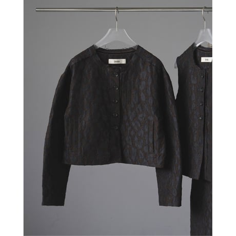 【anuke】Leopard Jacquard Jacket※9月中～10月中