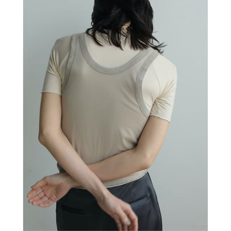 【anuke】Tulle Tank Top