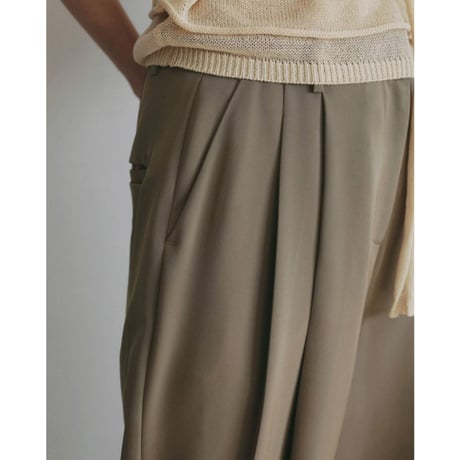 【anuke】Twill Satin Pants　※納期7月中旬～8月中旬