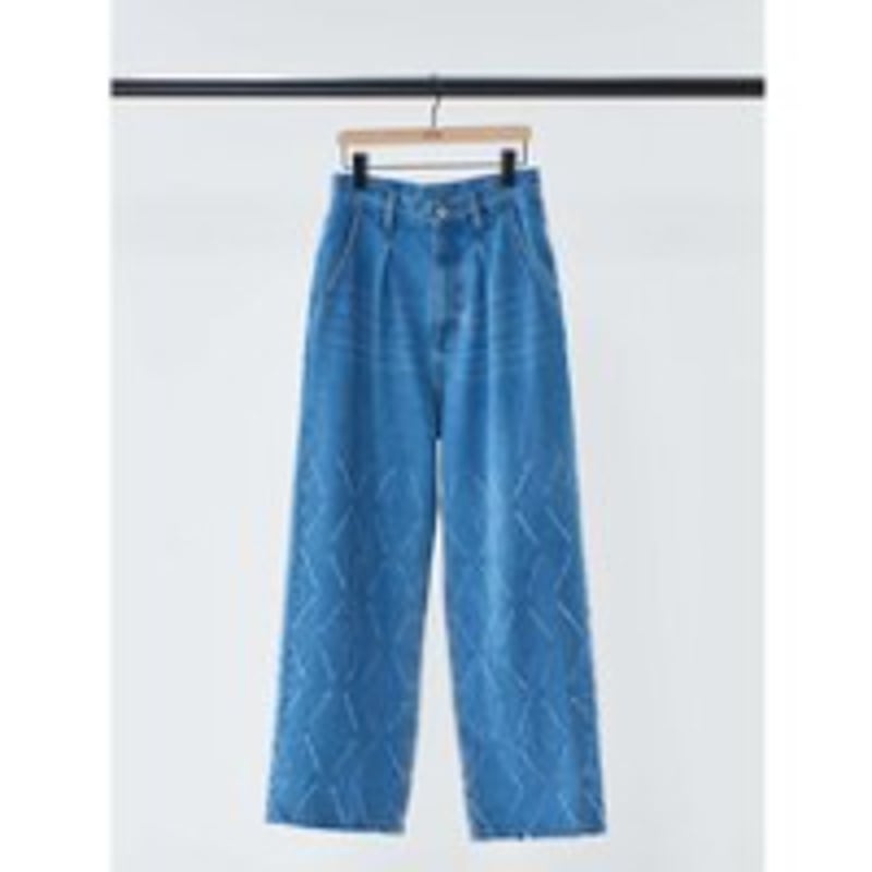 YENN】 LASER CUT WIDE DENIM | selectshop kusukusu