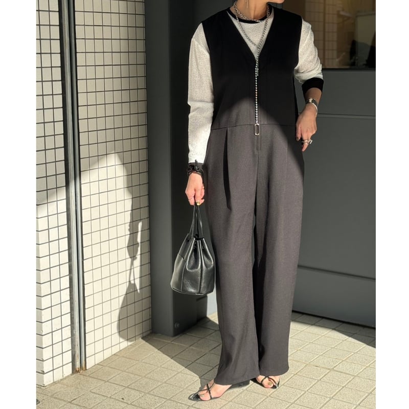 kusukusuオリジナル】バックチュールサロペット | selectshop kusukusuオリジナル】バックチュールサロペット | selectshop
