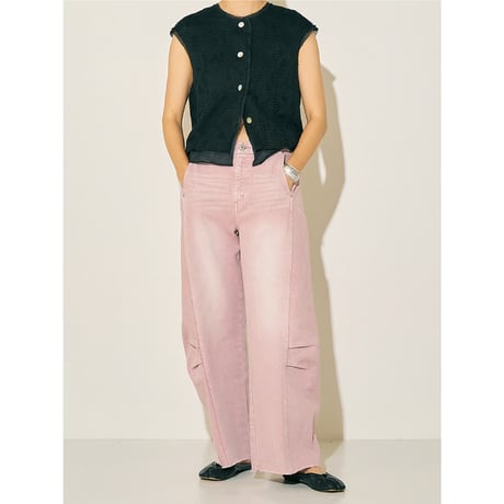 【YENN】KNEE TUCK DENIM PT ※納期9/上〜9/中