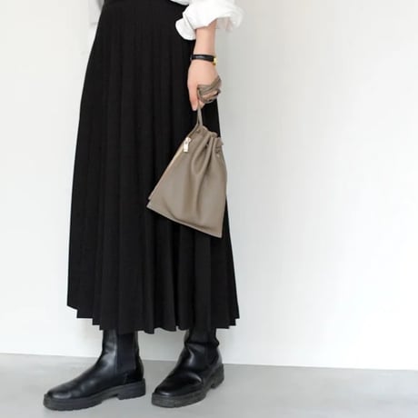 再販【blancle】S.LEATHER ZIP DRAWSTRING 【Ssize】bc1171