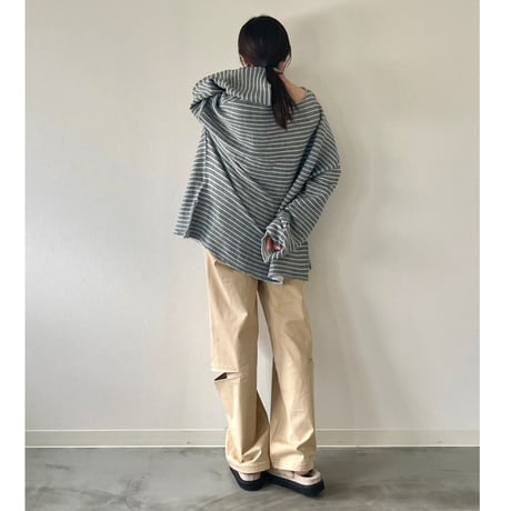 【AGAWD】リバーシブルボーダーニット