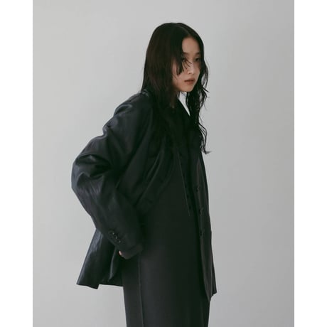 【anuke】Ecoleather Tailored Jacket