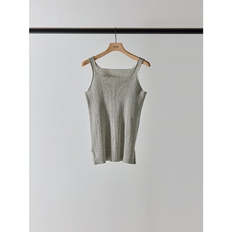【YENN】LINEN RIB TANKTOP