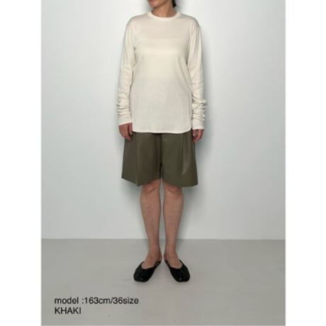 【YENN】FAUX LEATHER HALF PT