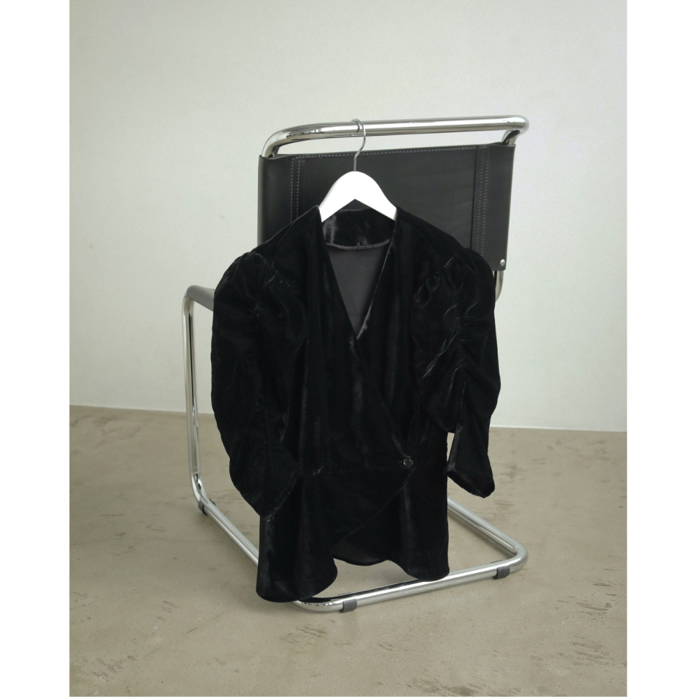 ànuke】Gather Velour Blouse | selectshop kusukusu