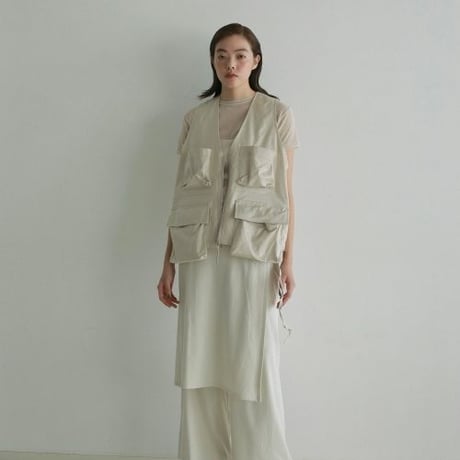 【anuke】Satin Pocket Vest※2/下〜3/下