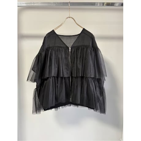 【MARGAUX VINTAGE】チュールギャザーブルゾン