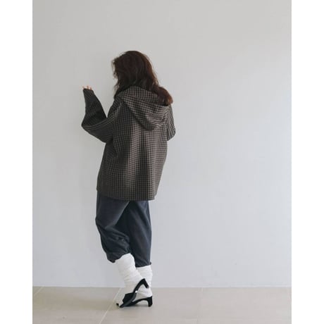 【anuke】Check Coverall Jacket　※納期9月中旬～10月中旬