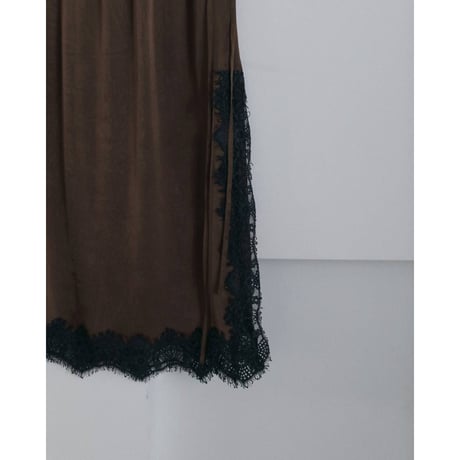 【anuke】Satin Lace Skirt