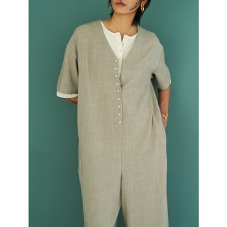 【YENN】SIDE SLIT ALL IN ONE