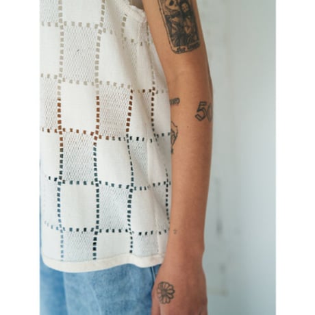 【YENN】SLEEVELESS LACE TOP