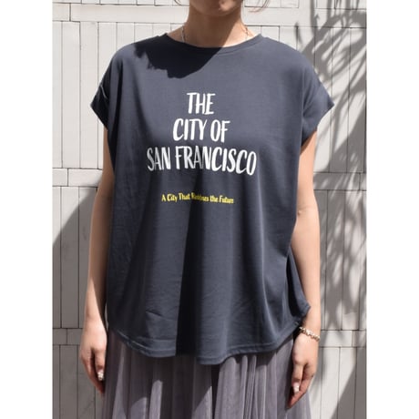 【ROSIEE】肩タックプリントTシャツ