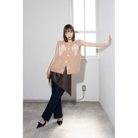 【MARGAUX VINTAGE】フェイクレザースカーフ