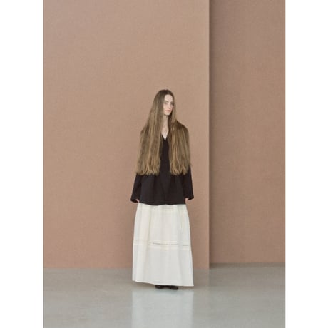 【Hella】ladder lace gather skirt　※納期4月中旬〜5月中旬