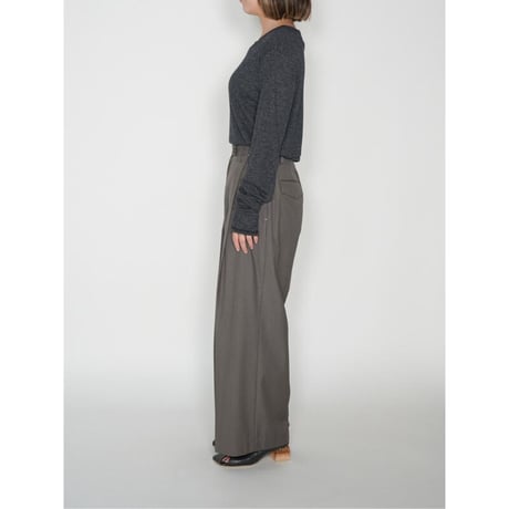 【YENN】WOOL BLEND TWO TUCK PT