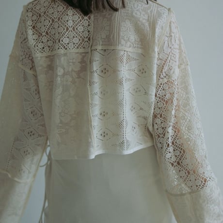 【anuke】Patchwork Lace Cardigan   ＊