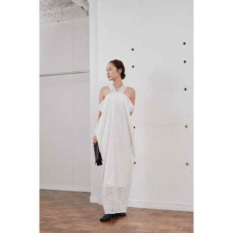 【Hella】lace tie over dress　※納期6月中旬〜7月中旬